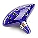 CLD Brands Legend of Zelda Handcrafted and Tuned Ocarina 12-Hole Ceramic Flute with Player's Guide