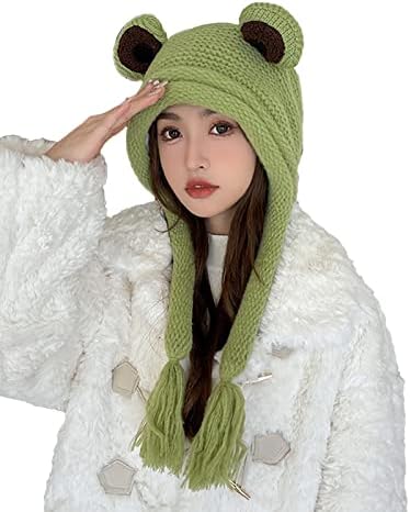 Women Cute Rabbit Ear Plush Beanie Cap Outdoor Fluffy Bunny  display picture 2