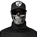 S A - 1 UV Face Shield - Tactical Black Skull - Multipurpose Neck Gaiter, Balaclava, Elastic Face Mask for Men and Women