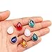 12Pcs Teardrops Crystal Pendants, Crystal Glass Stone Pendants Charms for Necklace Jewelry Making