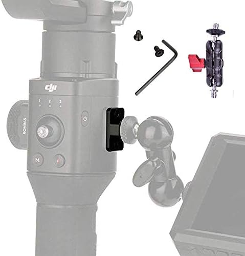 DF DIGITALFOTO Gimbal Accessories Monitor Mount, Mounting Plate Extend Port Hole with Mini Bean Monitor Clamp, Compatible Ronin S Gimbal