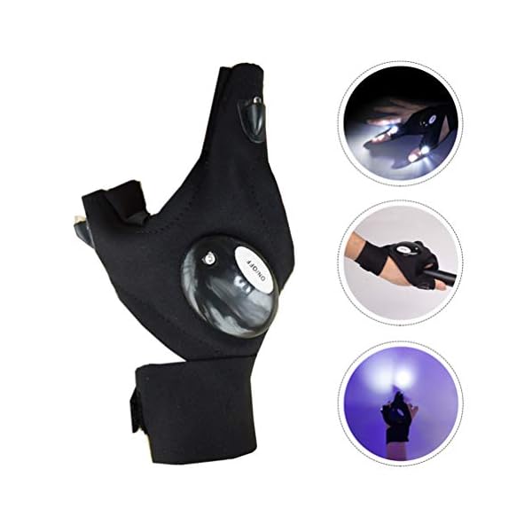 Amosfun LED-Taschenlampen-Handschuhe, leicht, fingerlos, Angel-Handschuhe, Werkzeug für die Reparatur von Arbeiten an… – Bild 7
