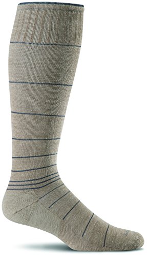 Sockwell Men's Circulator Graduated Compression Socks, Khaki Medium/Large