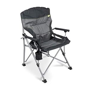 Kampa gevoerde opvouwbare kampeerstoel met verstelbare Lumbar-ondersteuning