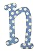 My Baby Sam Polka Dot Letter n, Blue/White