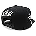 Embroidered California Republic with Bear Claw Scratch Snapback Cap (Black/Black)