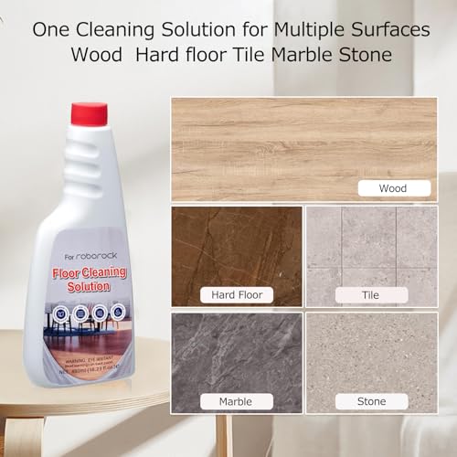 Floor Cleaning Solution Compatible with Roborock Robot Vacuum Cleaner and Mop Cleaner, Deep Cleans Multiple Hard Floors, Suitable for All Robot Vacuum Cleaners with Broom (2