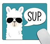 Smooffly Funny Llama Mousepad Custom,Sup Llama