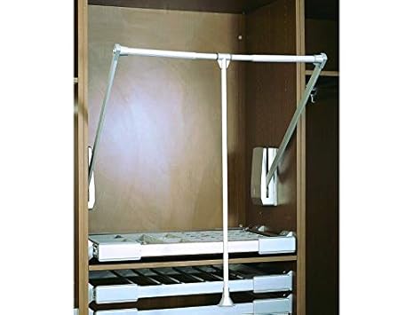 Wood Technology Superlift Pull Down Rod Wardrobe System Side