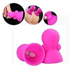 USHOT 2Pcs Nipple Enhancer Bigger Vibrator Enlarger Sucker Vacuum Male Female