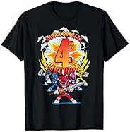Power Rangers Group Shot 4th Birthday T-Shirt