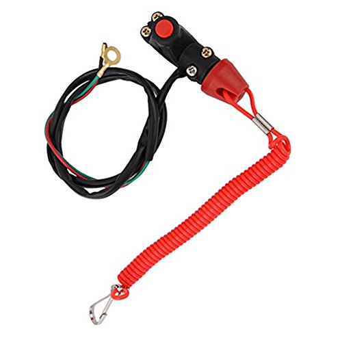 Oda Universal Engine Stop Kill Tether Switch Lanyard for ATV Racing Emergency Kill Switch ATV Quad Dirt Bike Handlebar Mount Tether Engine