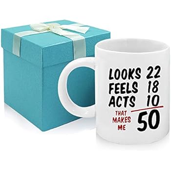 Amazon.com: 50th Birthday Gag Gifts for Men - Funny Mugs for Him - Best Grumpy Old Man Gifts Mug