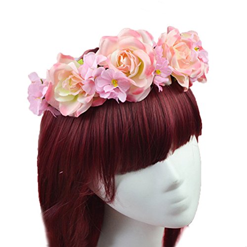 image for Vivivalue Christmas Handmade Flower Wreath Headband Crown Halo Floral 