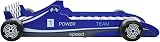 vidaXL Children's Race Car Bed Frame - Blue, 90x200 cm, Safety Rails view 6