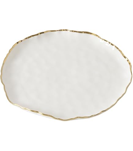 Pampa Bay 3 Part Server With Golden Handles - White Porcelain Dip Tray, Oven Safe