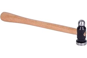 WUCID Small Hammers for Crafts, Jewelry Making Chasing Hammer with Wooden Handle for Hitting Metals, Wood Handle