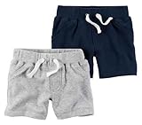 Carter's Baby Boys' 2 Pack Solid Shorts