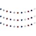 Frienda Red White Blue Star Streamers Patriotic 4th of July Decorations Sparkling Star Garland Hanging Decorations, 3 Pack primary