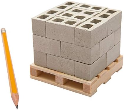 Small Supply Company Miniature Cinder Blocks with Pallet, 24 Pack