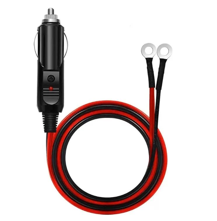 Aofan Car Cigarette Lighter Male Socket to O Ring Terminal Connector with 20A Fuse for Car Inverter,Air Pump,Electric Cup,Car Audio,Car MP3,etc 12V 24V 1.6FT