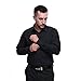 JINIU Men's Leather Belt Automatic Buckle 35mm Ratchet Dress Black Belts Boxed KT10
