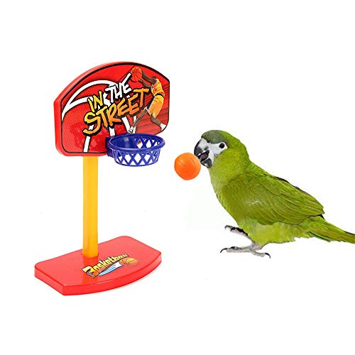 succeedtop Pet Parrot Toys Birdie Basketball Hoop Balls Birds Parakeet Bell Prop Chew Set Bird Toys Delight African Grey Parrot Cages Bird Toy Bird Cage Toys (Random) - Thumbnail 7