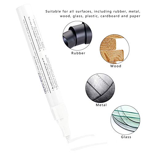 Gorgeri Car Tire Paint Pen, Professional Waterproof Car Tire Ink Marker Pen Permanent Perfect Tyre Decor (white) - Thumbnail 7