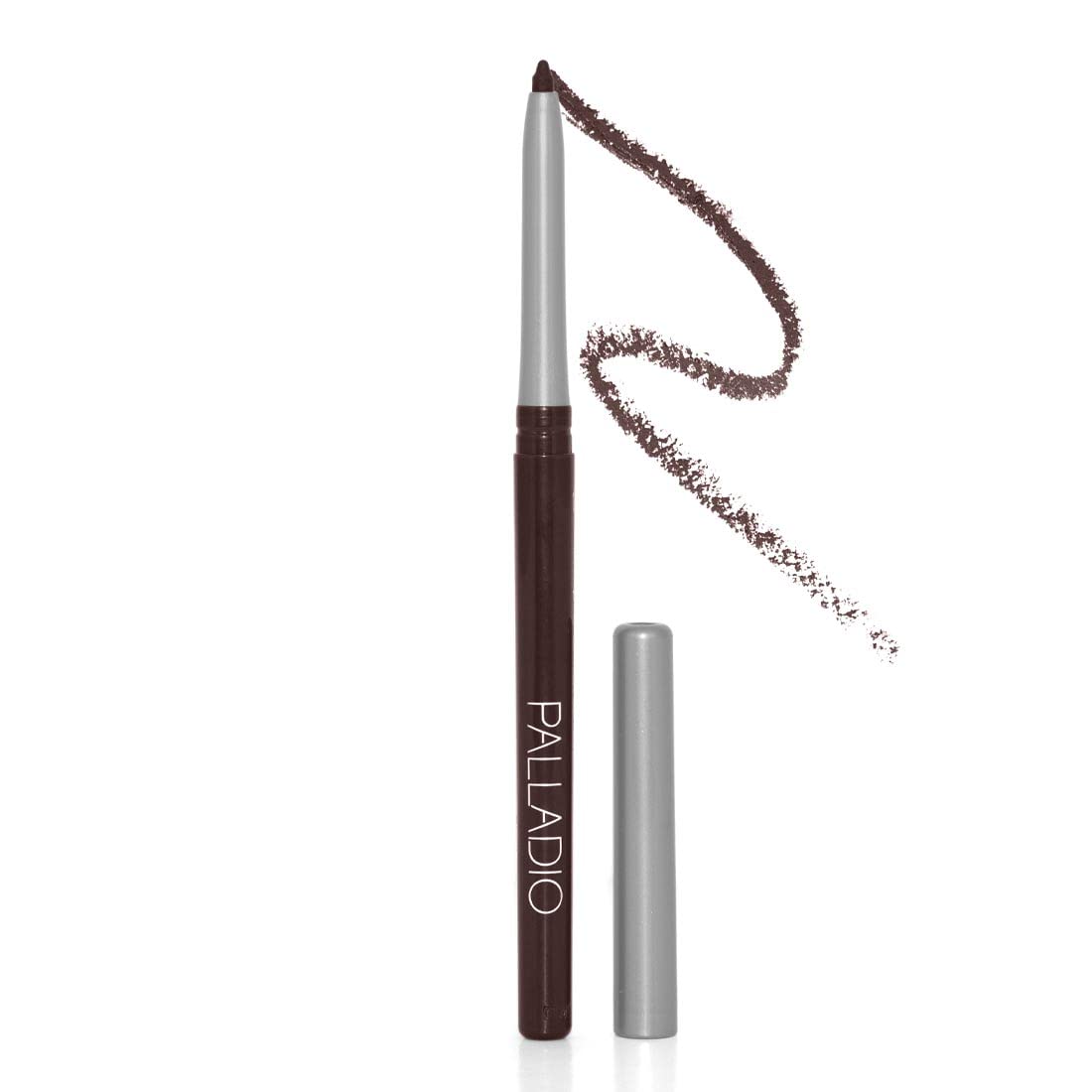 Palladio Retractable Waterproof Eyeliner, Eggplant, Creamy, Slip Twist Up Pencil Eye Liner, Smudge Proof Long Lasting Application, No Sharpener Required