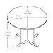 Bush Business Furniture Series A & C 42 Inch Round Conference Table in Natural Cherry