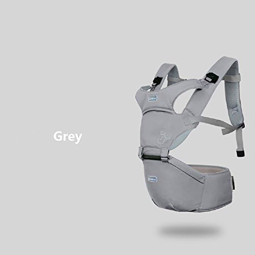 AIEBAO Ergonomic Baby Carrier Front and Back with Hip Seat - 360 All Carry Positions (grey)