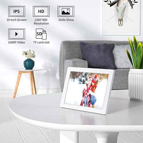 Digital Picture Frame with Bluetooth, Arafuna Touch Screen 10 inch IPS
