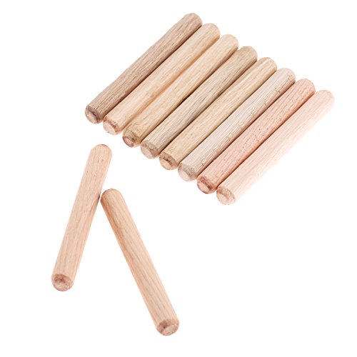 50pcs Woodworking Hardwood Round Dowel Pins Wooden Craft Rods Furniture Fitting Tools 8x60mm(DXL)/0.32"x2.36"