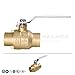 Midline Valve 832C256-NL Premium Full Port Ball Valve, Brass, 3/4 in. SWT x 3/4 in. SWT