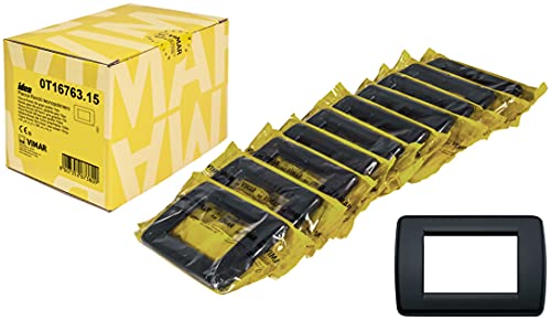 Vimar Idea 0T16763.15 Rondo 3 modules technopolymer, 10 Pieces, Graphite Grey