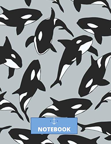 orca killer whale notebook 100 wide ruled pages orca lover gift