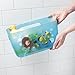 mDesign Hanging Plastic Bath Toy Holder and Organizer - Suction Cup Bathtub or Shower Caddy - Storage Bin Basket for Bathroom Organization - Bath Toy Strainer Bucket for Quick Drying - Aqua Blue