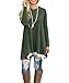 Sanifer Women Lace Long Sleeve Tunic Top Blouse (X-Large, Green)