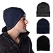 DG Hill Set of 3 Warm Winter Hats for Men, Winter Hats for Boys Teen, Mens Beanie Hats for Men Set: Navy Blue, Slate Gray and Black Hat