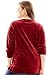Woman Within Women's Plus Size Plush Velour Tunic Sweatshirt - 1X, Black