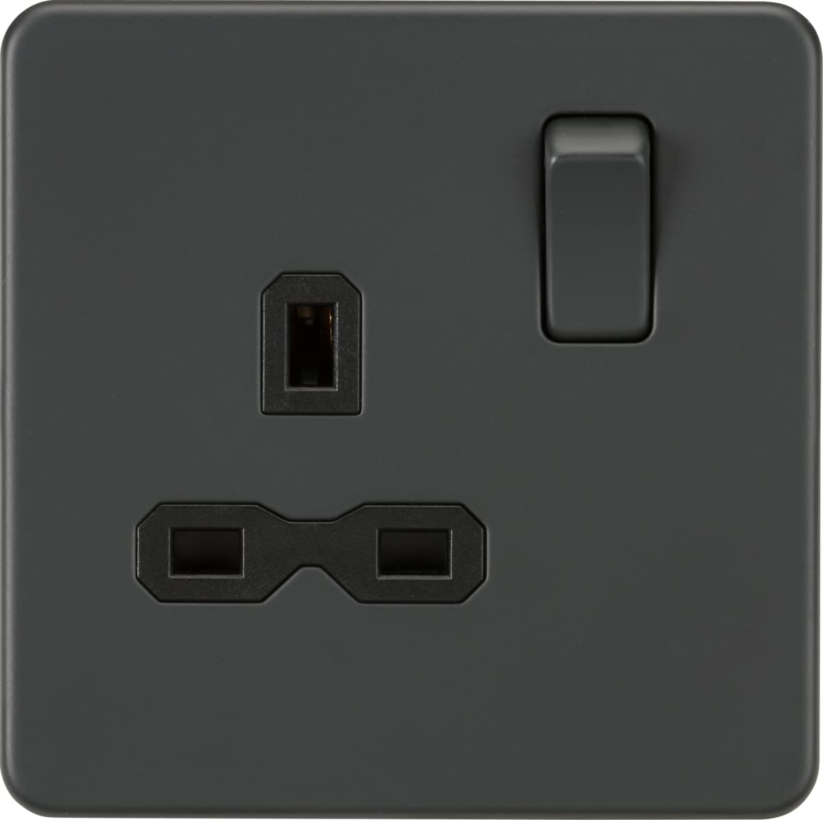 Knightsbridge 13A 1G DP switched socket - Anthracite