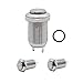 Coolais 2 Pcs Waterproof Push Button Switch Latching Metal Push Button Switch On Off 12mm 3A 250V AC PBSL-02 (High Head)