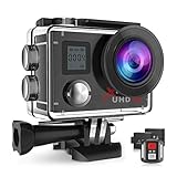 Campark Action Camera 4K WiFi Ultra HD Sports Cam Underwater Waterproof 30M 170&deg;Wide-Angle Lens with Remote Control 2 Recharge Batteries and Mounting Accessories Kit (ACT76)