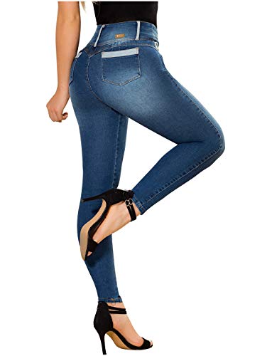 Laty Rose 2016 Jeans Colombianos Levanta Cola Blue Denim Butt Lifter Jeans  Light Blue 1