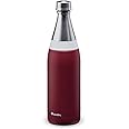 Aladdin Fresco Thermavac Stainless Steel Water Bottle 0.6L Burgundy Red – Leakproof - Keeps Cold for + 10 Hours - BPA-Free - Dishwasher Safe - Reusable Thermos Flask with Durable Finish