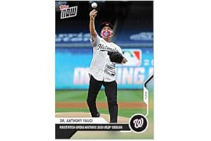 OTTO99 DR. ANTHONY FAUCI THROWS OUT FIRST PITCH & OPENS 2020 PANDEMIC SEASON TOPPS NOW CARD #2 + TOPLOADER SLEEVE
