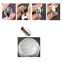 AutumnFall 1g/ Box Gold Sliver Nail Glitter Powder Shinning Nail Mirror Powder Makeup Art DIY Chrome Pigment (Silver)