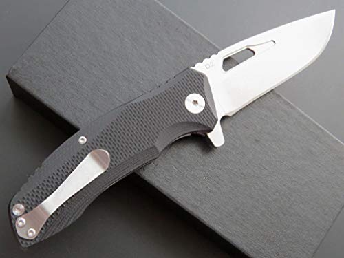 Eafengrow Folding Knife Pocket Knives G10 Handle Blade Camping Hunting Knife Outdoor Tool Survival Knives (EF47-black) - Thumbnail 6