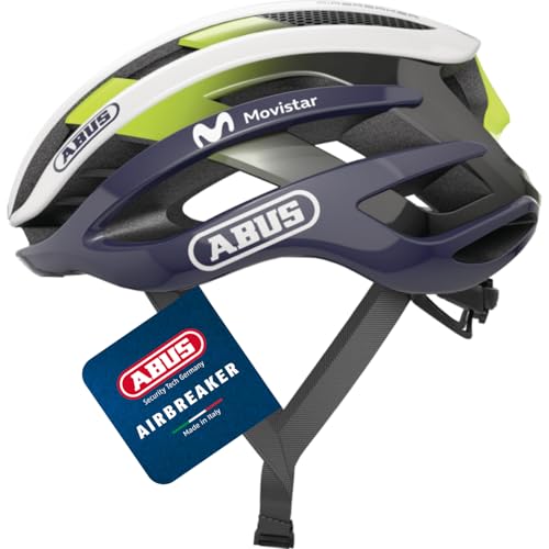 ABUS Rennradhelm AirBreaker - High-End Fahrradhelm für den professionellen Radsport - für Jugendliche und Erwachsene - Helm für Damen und Herren - Wei