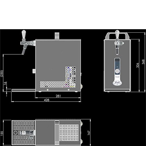 Gastrobedarf-Westerbarkey-Zapfanlage-aus-Edelstahl-30lh-Zapfen-ohne-folgekosten-von-Co2Kohlensure-mit-Schluchen